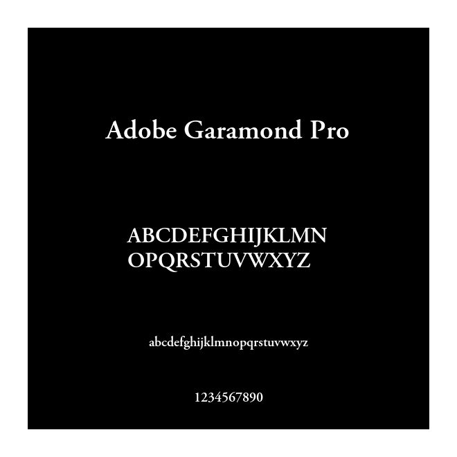 Adobe Garamond Pro