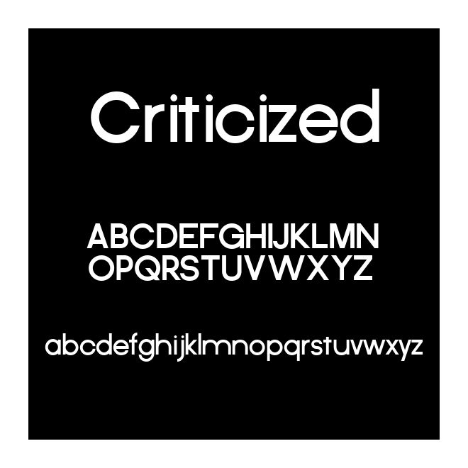 Criticized