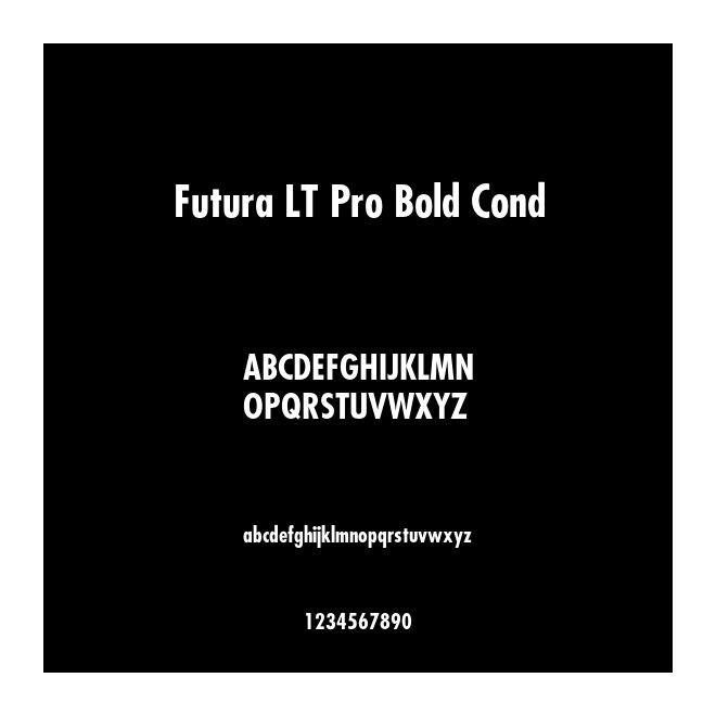 Futura LT Pro Bold Cond