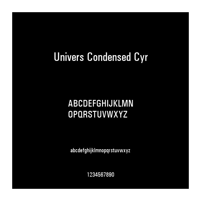 Univers Condensed Cyr