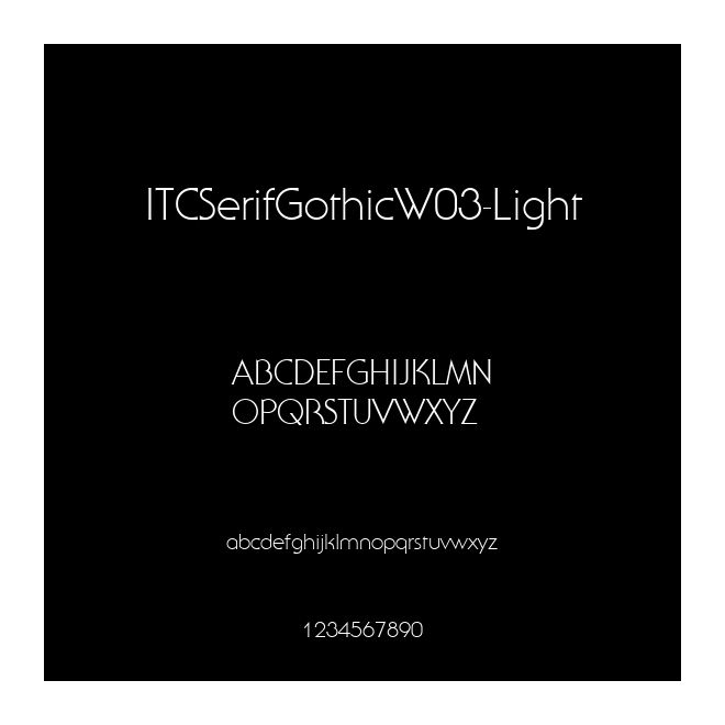 ITCSerifGothicW03-Light