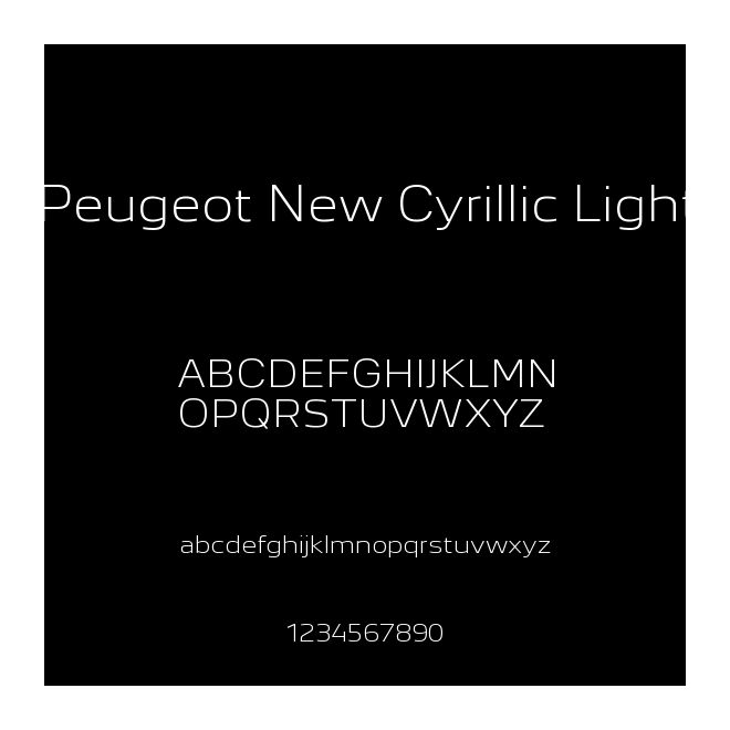 Peugeot New Cyrillic Light