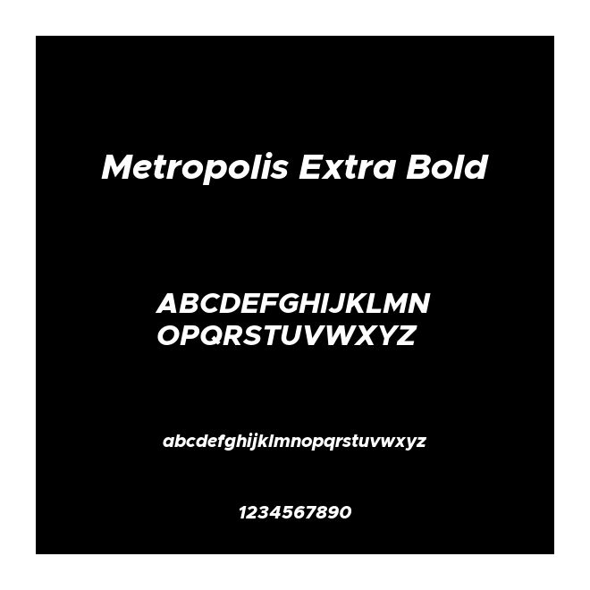 Metropolis Extra Bold