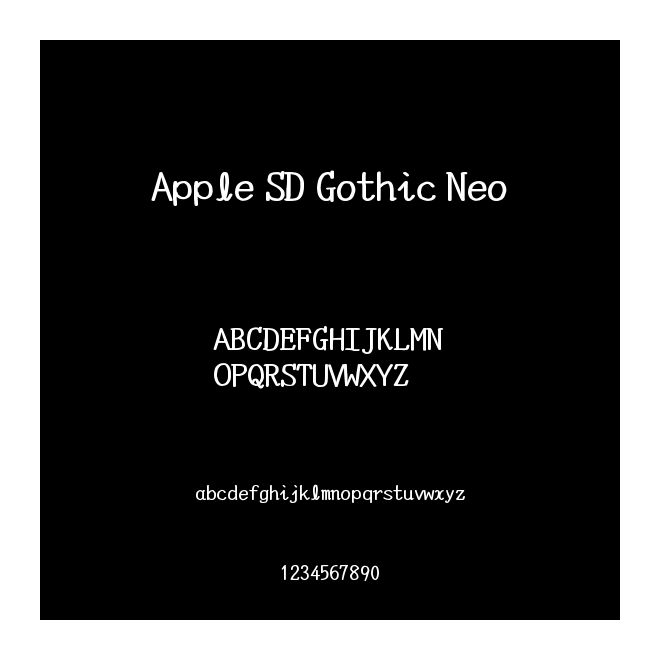 Apple SD Gothic Neo