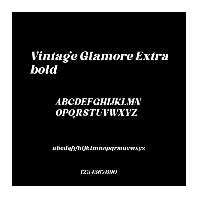 Vintage Glamore Extrabold