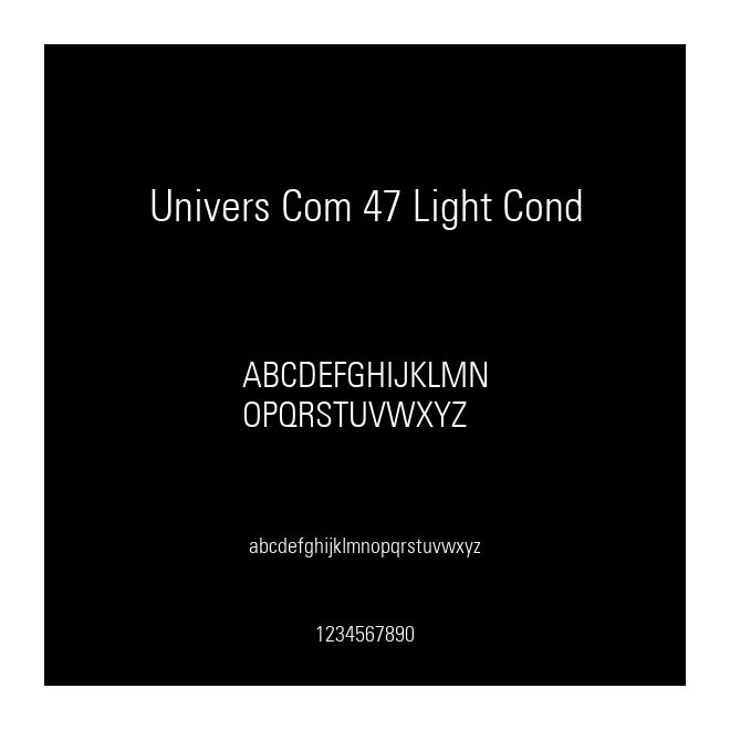 Univers Com 47 Light Cond
