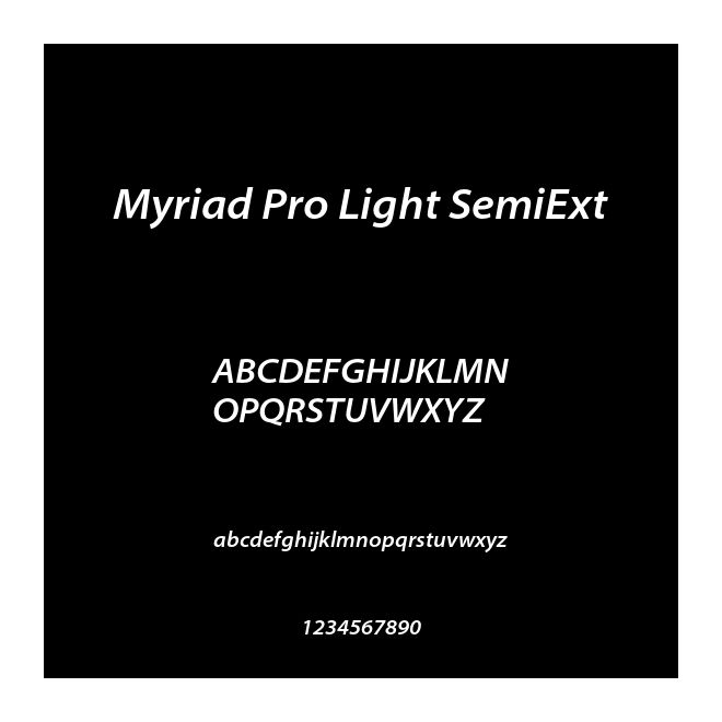 Myriad Pro Light SemiExt