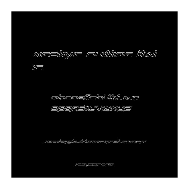 Xephyr Outline Italic