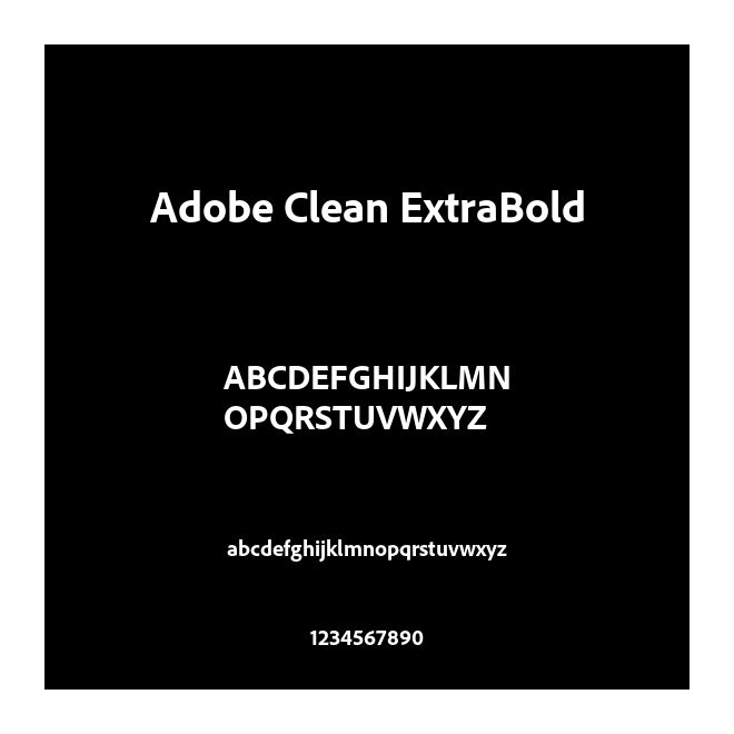 Adobe Clean ExtraBold