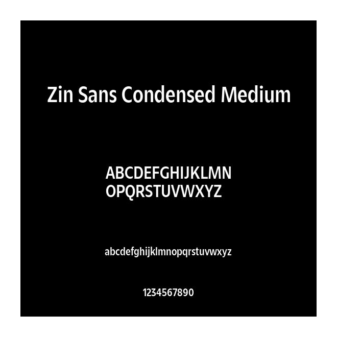 Zin Sans Condensed Medium
