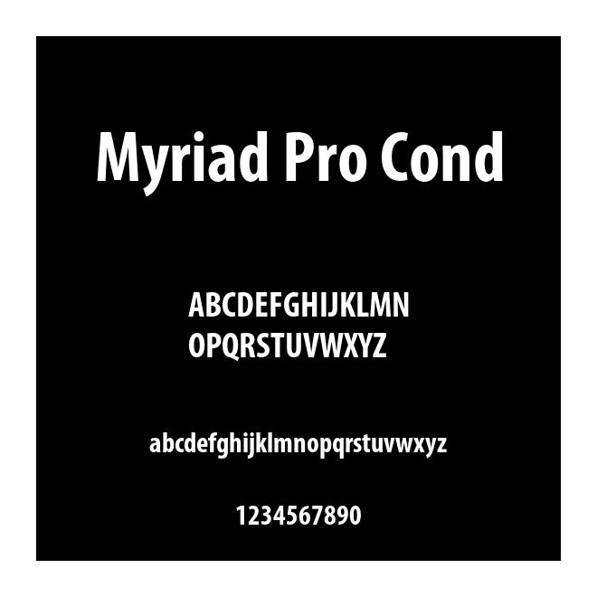 Myriad Pro Cond