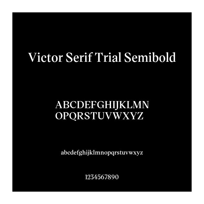 Victor Serif Trial Semibold