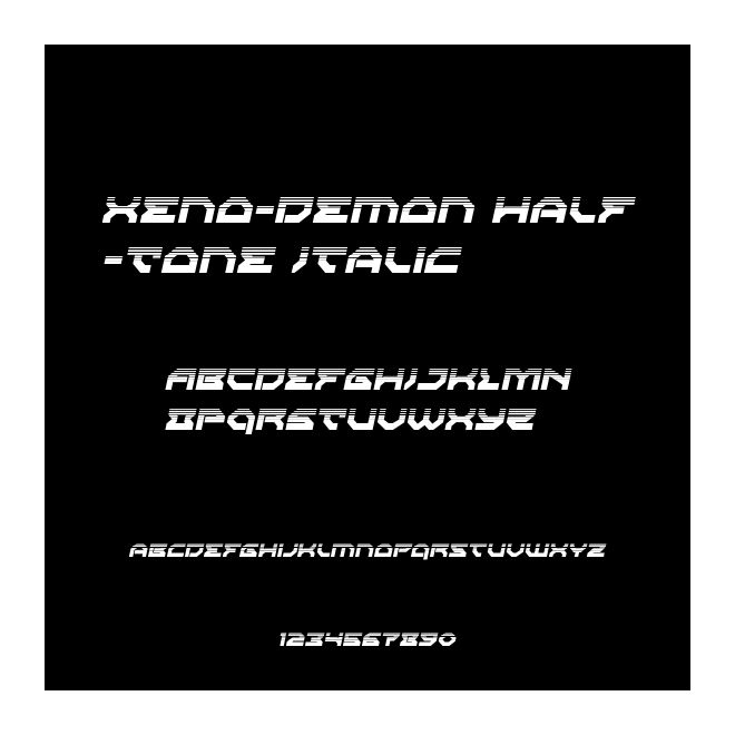 Xeno-Demon Half-Tone Italic