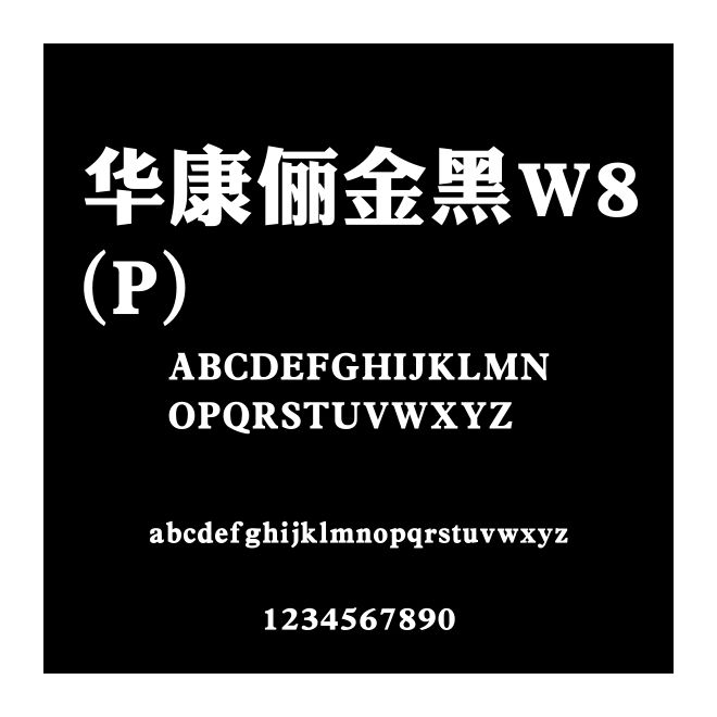 華康儷金黑W8(P)