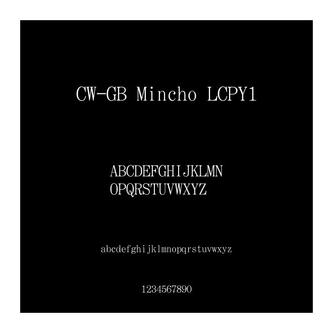 CW-GB Mincho LCPY1