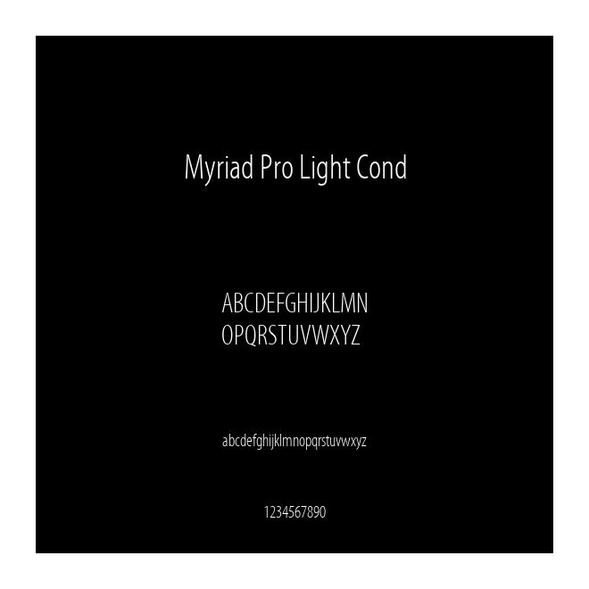 Myriad Pro Light Cond