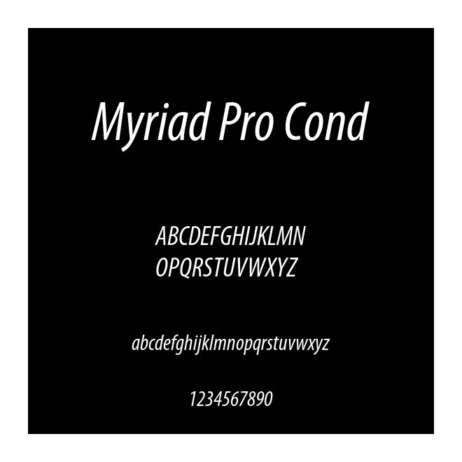 Myriad Pro Cond