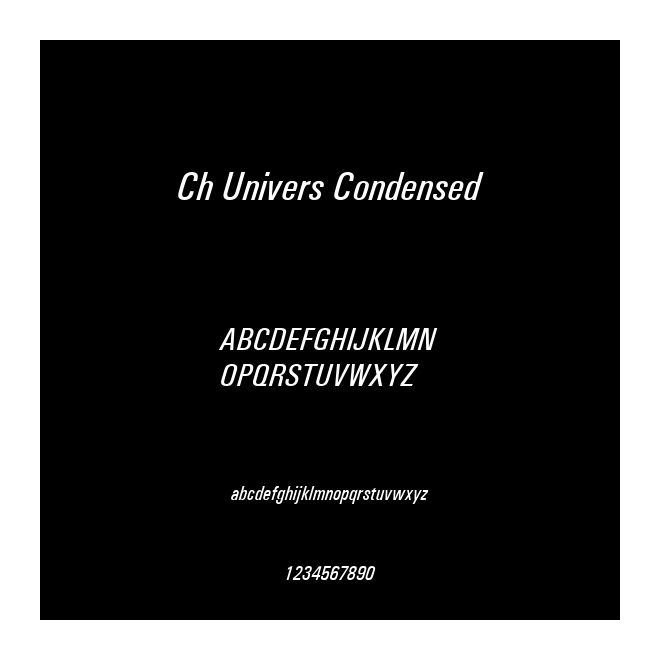 Ch Univers Condensed