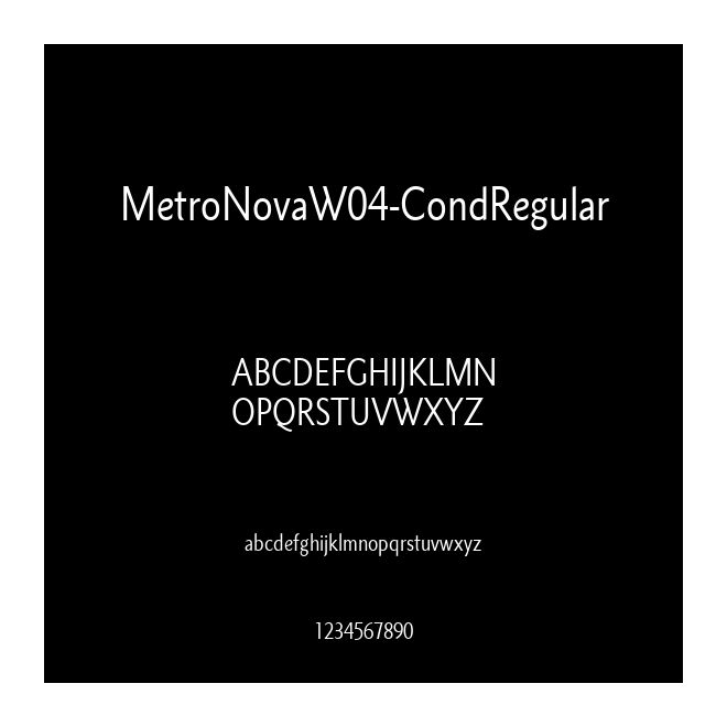 MetroNovaW04-CondRegular