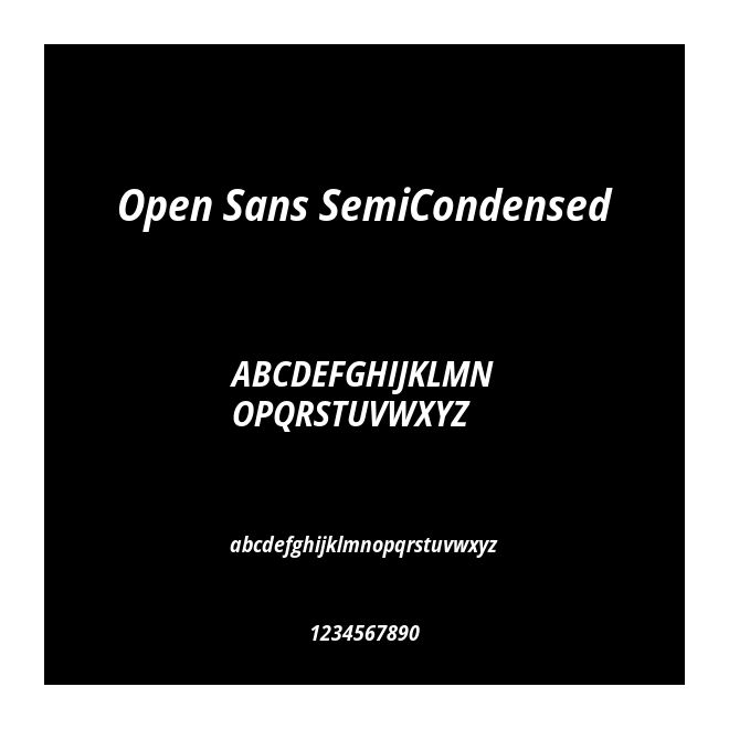 Open Sans SemiCondensed