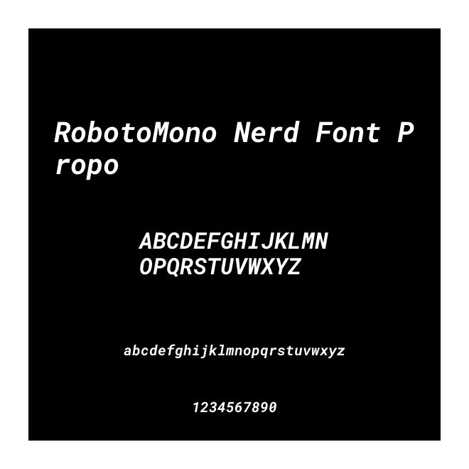 RobotoMono Nerd Font Propo