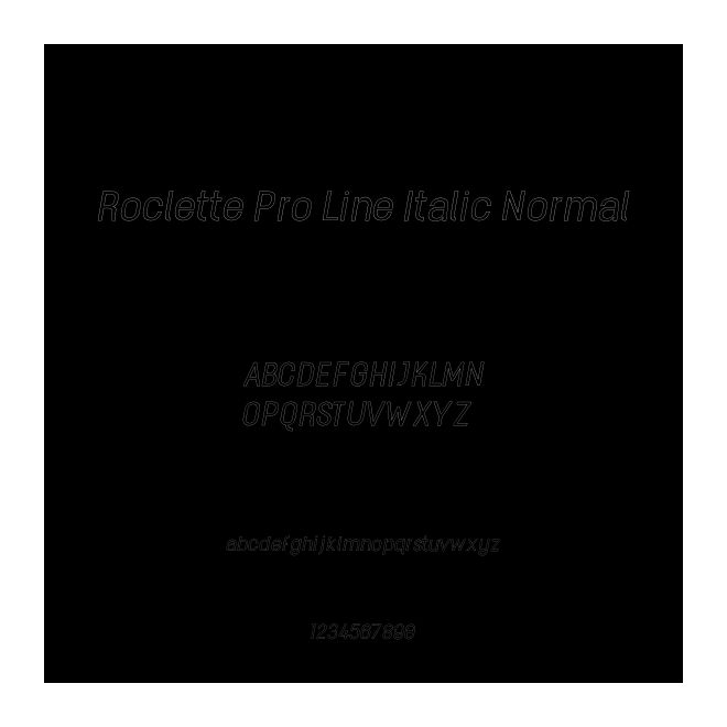 Roclette Pro Line Italic Normal