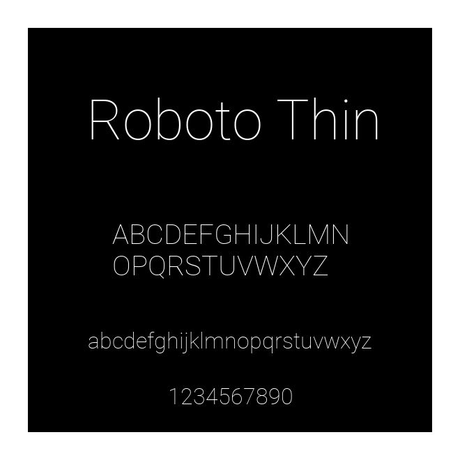 Roboto Thin