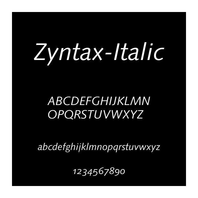 Zyntax-Italic