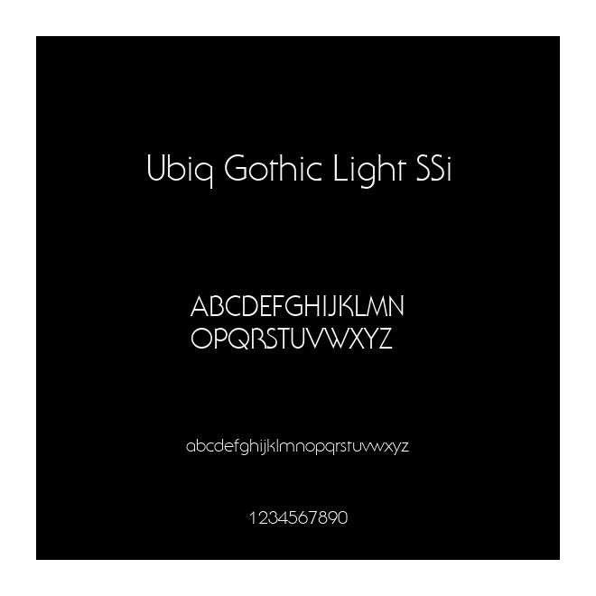 Ubiq Gothic Light SSi