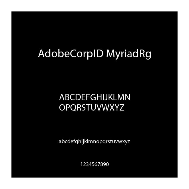 AdobeCorpID MyriadRg