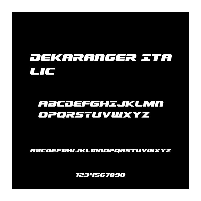 Dekaranger Italic