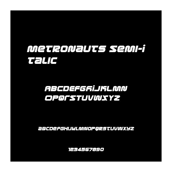 Metronauts Semi-Italic