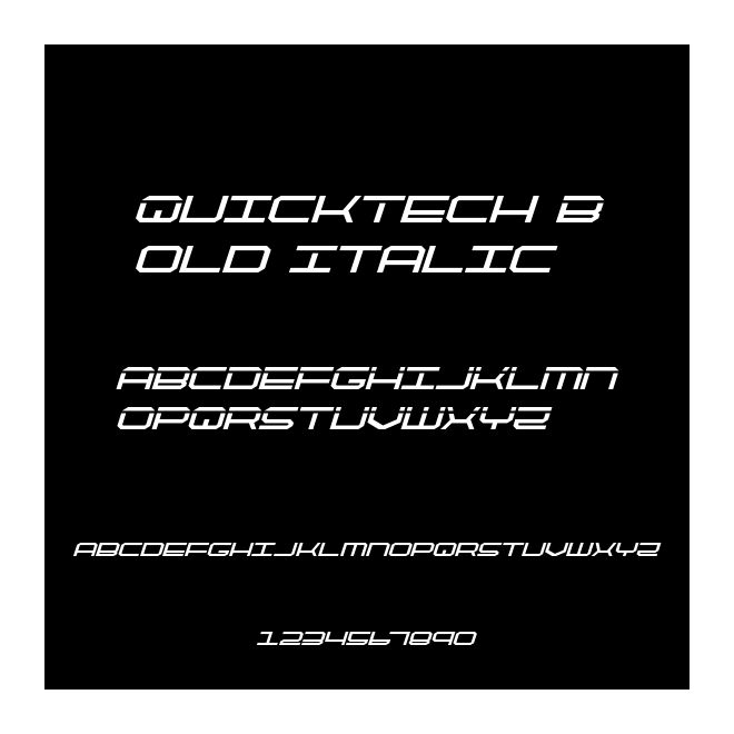 QuickTech Bold Italic