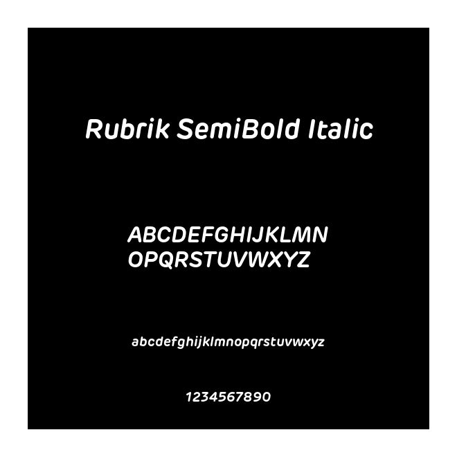 Rubrik SemiBold Italic