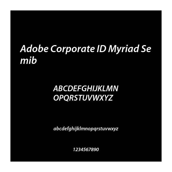 Adobe Corporate ID Myriad Semib