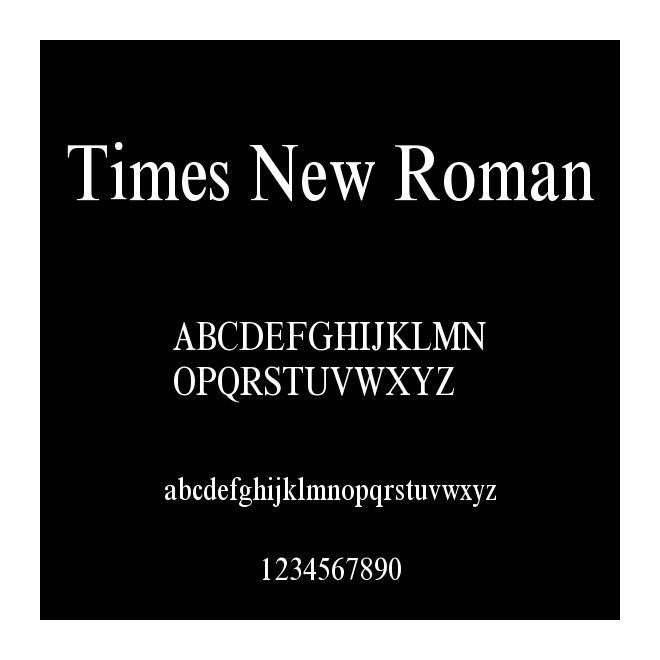 Times New Roman