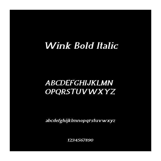 Wink Bold Italic