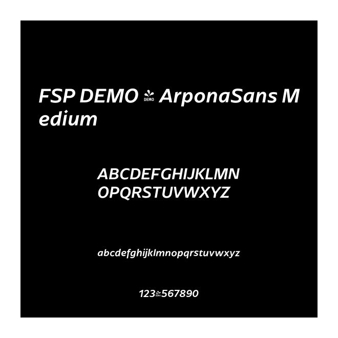 FSP DEMO - ArponaSans Medium