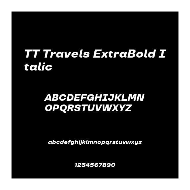 TT Travels ExtraBold Italic