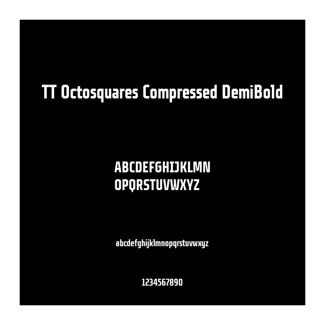 TT Octosquares Compressed DemiBold