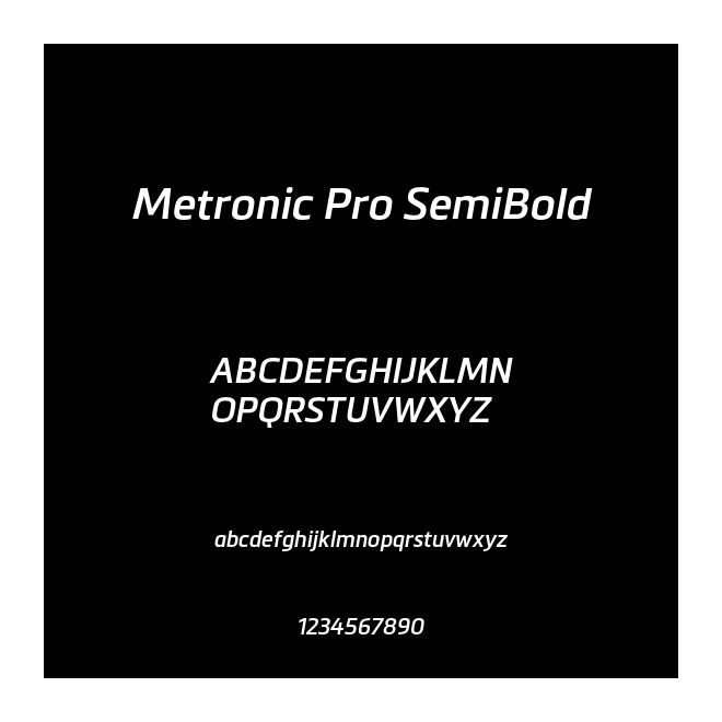 Metronic Pro SemiBold