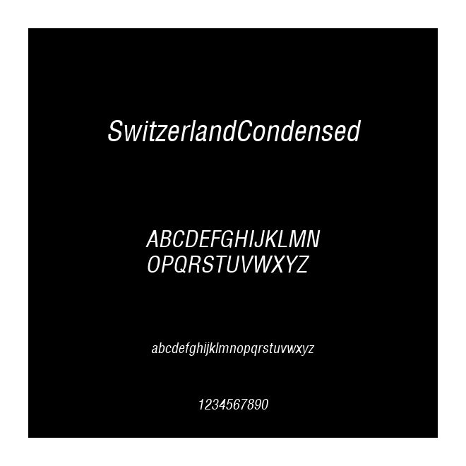 SwitzerlandCondensed