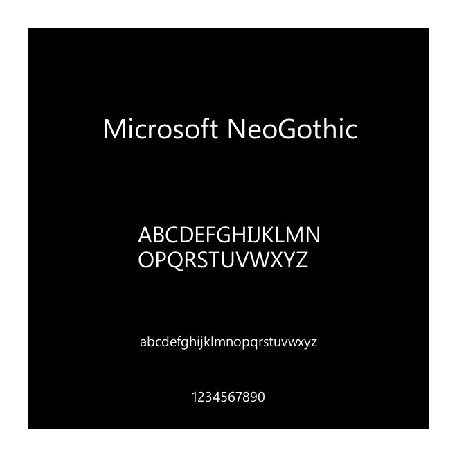 Microsoft NeoGothic