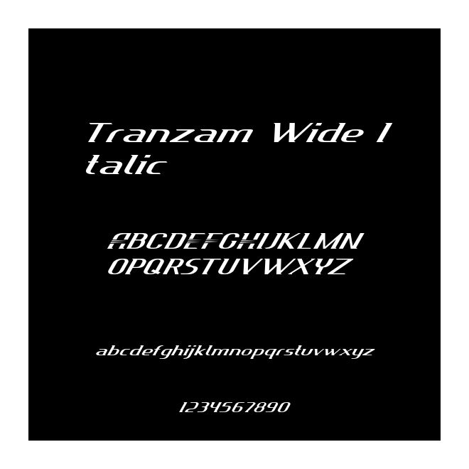 Tranzam Wide Italic