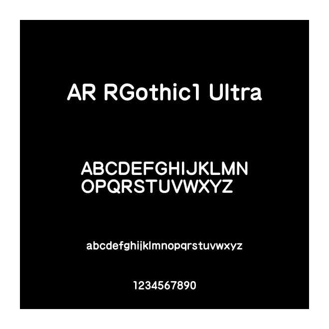AR RGothic1 Ultra