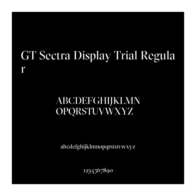 GT Sectra Display Trial Regular