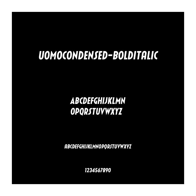 UomoCondensed-BoldItalic