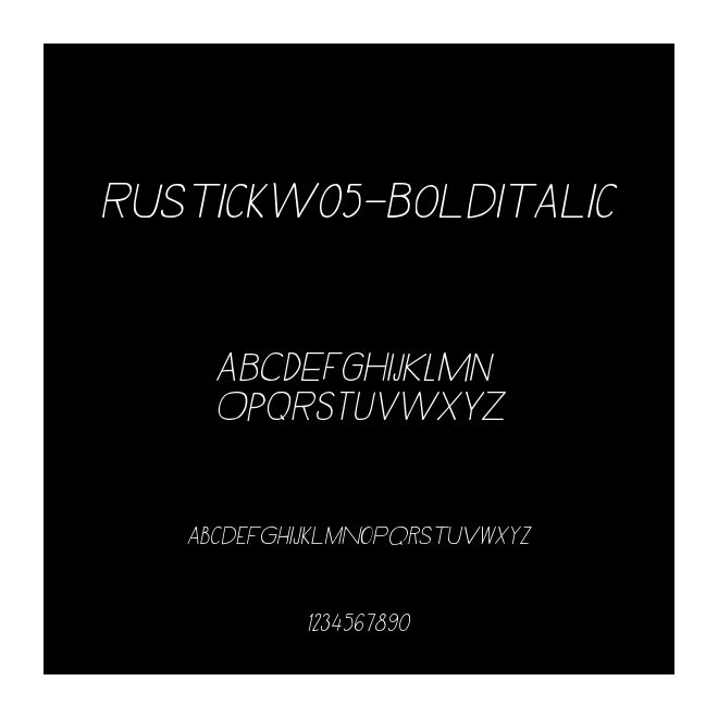 RustickW05-BoldItalic