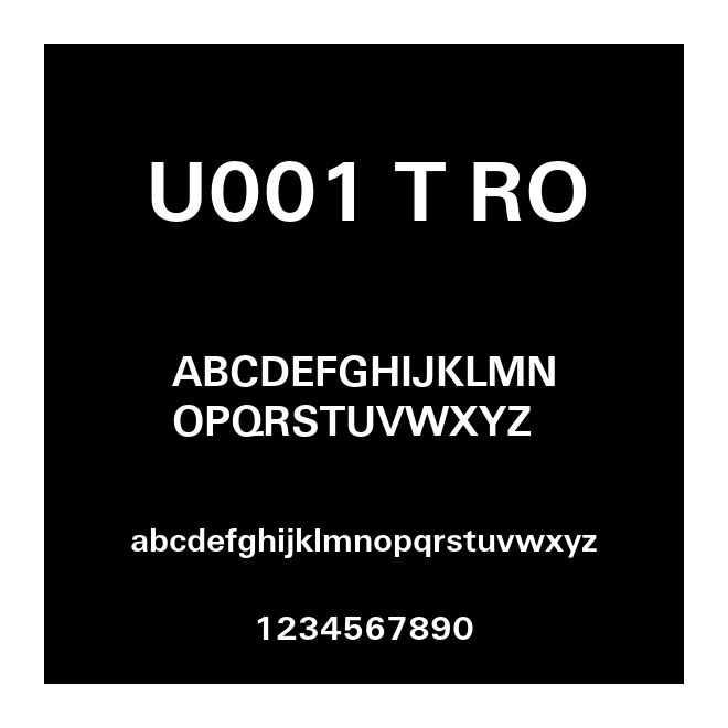 U001 T RO