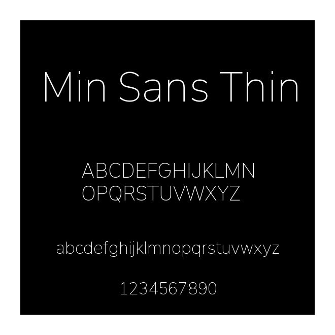 Min Sans Thin
